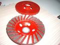 4 Piece 5 In Diamond Heavy Duty Segment Turbo Grinding Cup Wheel For Granite Concrete Travertine Stone Masonry 