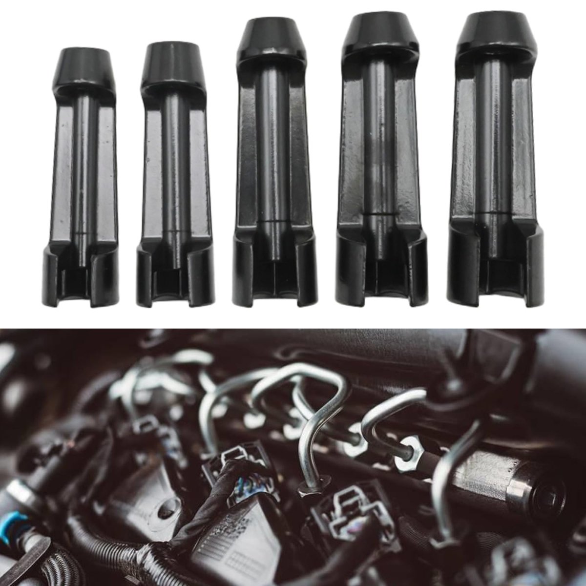5 Pcs 12090 Fuel Line Socket Set 17 Mm 19 21 22 24 Injection Flare Nut For The Of Engine