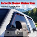 Ikon Motorsports In Channel Window Visors For 2004-2014 Ford F150 Extended Cab Slim Style Acrylic Smoke Rain Guards Side Wind