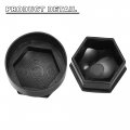 X Autohaux 20pcs 17mm Id Wheel Lock Lug Bolt Nut Cover Caps Center Locking With Clip Tool Set For Audi Black