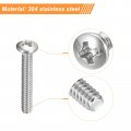 Uxcell 6-32x7 8 Pan Head Machine Screws 304 Stainless Steel 18-8 Screw Phillips Drive Fully Threaded Bright Finish Pack Of 25