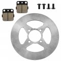 Caltric Rear Right Brake Disc With Pads And Bolts Compatible Yamaha 5tg-2582w-00-00