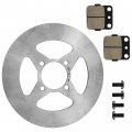 Caltric Rear Right Brake Disc With Pads And Bolts Compatible Yamaha 5tg-2582w-00-00