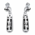 Xkh Group Chrome Short Angled Adjustable Peg Mounting Kit Wing Zombie Footrest For V-star Roadstar Suzuki Boulevard Equipped