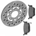 Caltric Rear Brake Disc Rotor With Pads Compatible Honda Rancher 420 Trx420fa Fpa 2009-2014