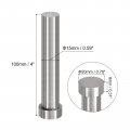 Uxcell Straight Ejector Pins 15mm 19 32 Dia 65mn Steel Round Tip Punch 100mm 4 Long For Mechanical Maintenance
