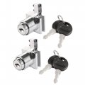 Uxcell Push Lock For Sliding Glass Cabinet Door Fits 5mm Thick Keyed Alike 2pcs