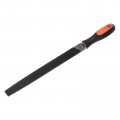 Uxcell 3pcs Second Cutting Grade High Carbon Hardened Steel Flat Mill File W Rubber Hand Grip Handle 10-inch