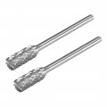 Tungsten Carbide Rotary Files 1 8 Shank Double Cut Top Toothed Cylinder Shape Burrs Tool 5mm Dia For Die Grinder Wood Soft 