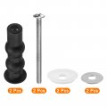 Uxcell 2 Set M6 Toilet Seat Hinges Screws Expanding Rubber Bolt Top Nuts For Mounting Replacement Parts Kit Washer Dia 28mm 1