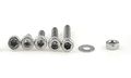1200 Piece 304 Stainless Steel M2 And M3 Hex Socket Head Cap Screw Nut Assortment Kit With Plastic Box Silver Metric Fasteners