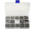 1200 Piece 304 Stainless Steel M2 And M3 Hex Socket Head Cap Screw Nut Assortment Kit With Plastic Box Silver Metric Fasteners