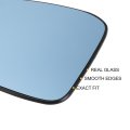Car Rearview Left Driver Side Mirror Glass Replacement W Backing Plate Convex Heated Blue For Renault Laguna 2008-2015