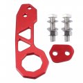 X Autohaux Rear Towing Hook Aluminum Alloy Universal Racing Car Tow Kit Trailer Ring For Auto Red 