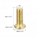 Uxcell Brass Machine Screws M3x8mm Phillips Pan Head Fastener Bolts For Furniture Office Equipment Electronics 16pcs