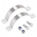 Uxcell Wall Mount Ceiling Pipe Support 304 Stainless Steel Bracket Clamp For 119mm