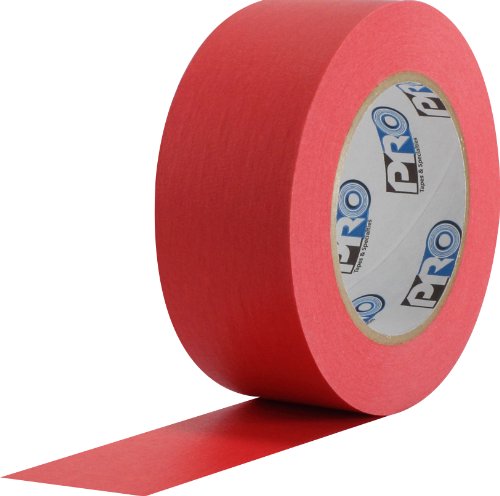 Protapes Colored Crepe Paper Masking Tape 60 Yds Length X 1 Width Red Pack Of