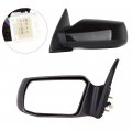 Ocpty Black Left Side Mirror Fit For 2007-2012 Nissan Altima Smooth Glass Non-folding Non-heated