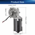 Heyiarbeit Gw6280 Dc 24v 100rpm Reversible Worm Gear Motor High Torque Speed Reducing Electric Gearbox Left Shaft