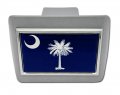 Elektroplate South Carolina Chrome State Flag Palmetto All Metal Brushed Hitch Cover For Trucks And Suvs Fits Standard 2