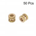 Uxcell Knurled Insert Nuts M2 X 3mm L 3 5mm Od Female Thread Brass Embedment Assortment Kit 50 Pcs