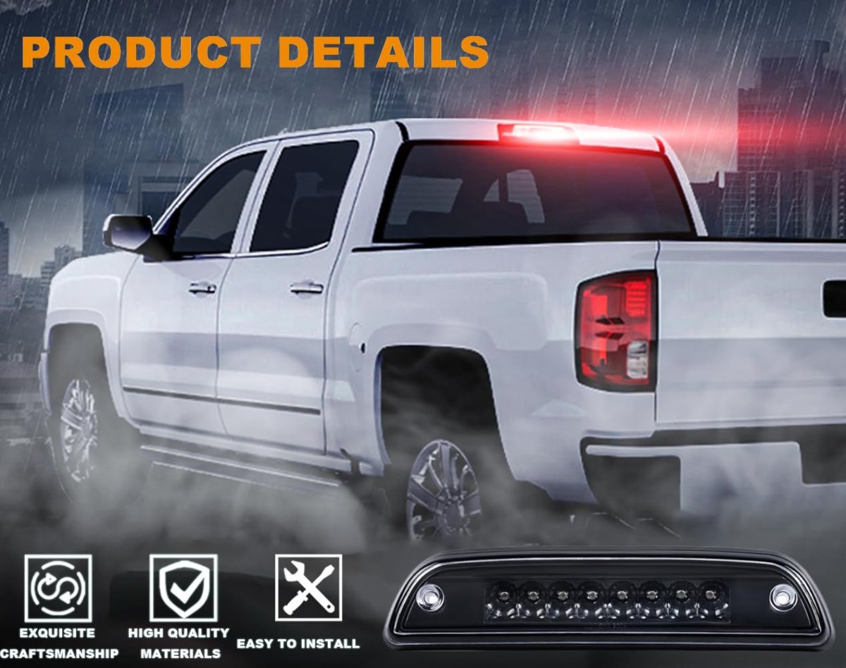 Led 3rd Brake Light For Toyota Tacoma 1995-2015 Signal Stop Cargo Third Tail Lamp Clear Lens Black Housing