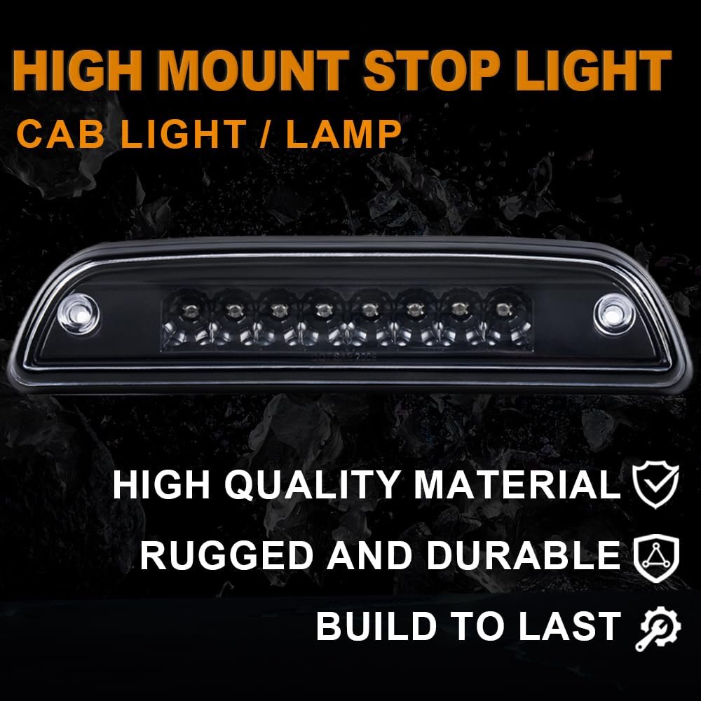 Led 3rd Brake Light For Toyota Tacoma 1995-2015 Signal Stop Cargo Third Tail Lamp Clear Lens Black Housing