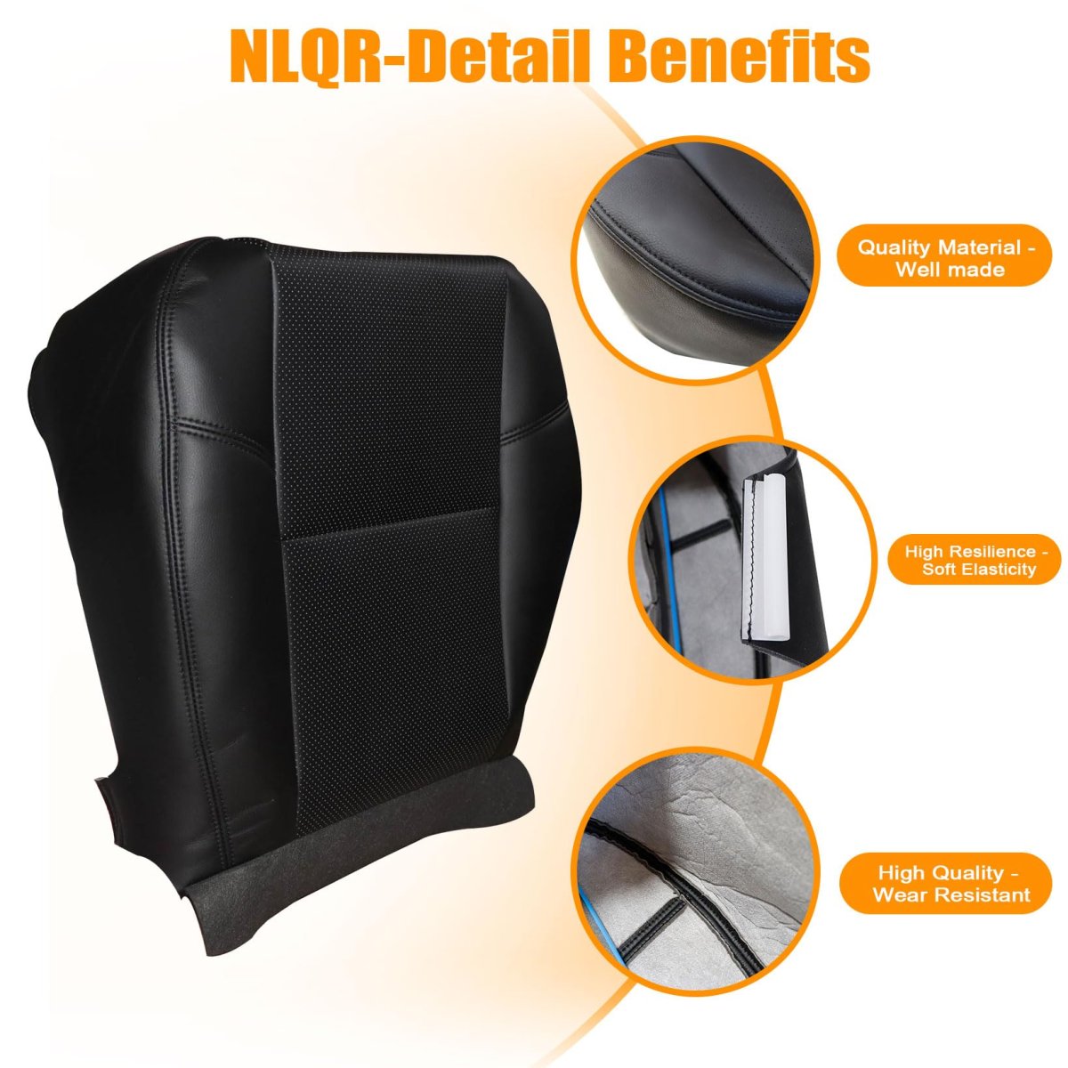 Driver Or Passenger Bottom Perforated Leather Seat Cover And Foam Cushion For Cadillac Escalade Chevy Tahoe Gmc Yukon 2007 2014