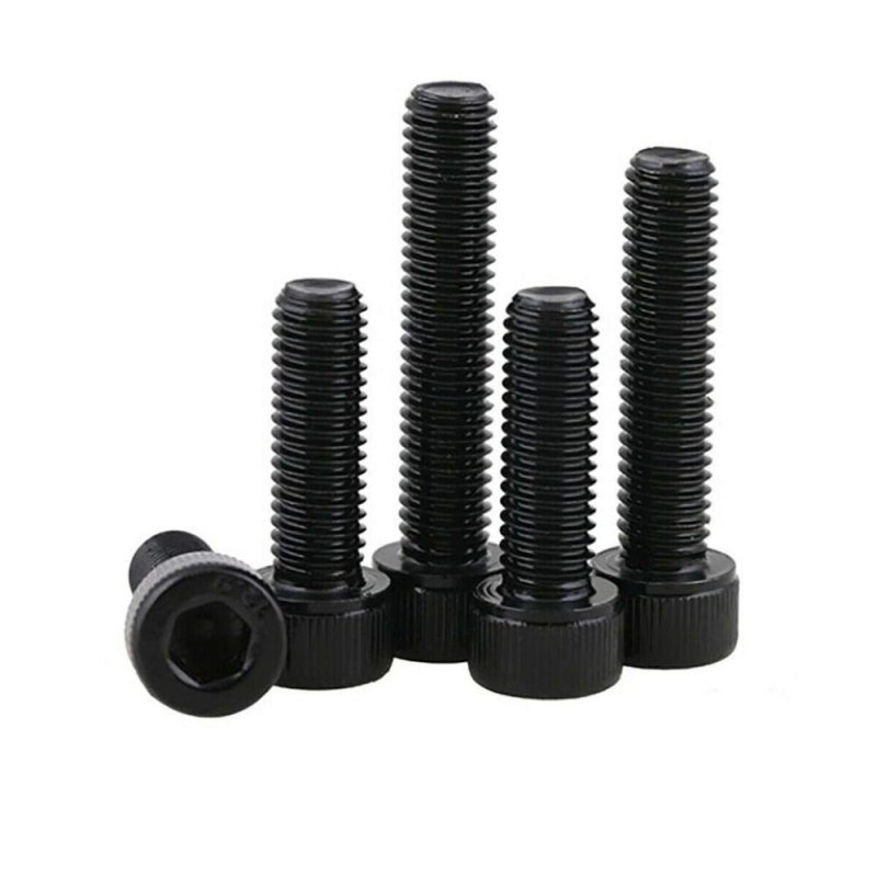 Black Left Threaded Hex Hexagon Socket Cap Screws Reverse Tooth Thread Cup Head Allen Bolts Din912 Grade 12 9 M5-m12 Size