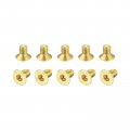 Uxcell Flat Head Socket Cap Screws M3-0 5 X 5mm Brass Inner Hex Drive Fasteners Bolts 50pcs