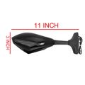 Black Integrated Amber Led Turn Signal Blinker Rearview Side Mirrors Smoke Lens Arrow Accent Light For Honda Cbr 600 929 954