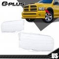 G-plus Headlight Lamps Compatible With 2002-2005 Dodge Ram 1500 Compatible 2003-2005 2500 3500 Clear 55077121af 55077120af