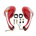 Goofit One Pair 8mm Rearview Mirrors For 50cc 70cc 90cc 110cc 125cc 150cc 250cc Scooters Moped Motorcycle Red
