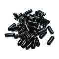 50pcs Vinyl Flexible End Caps Rubber Black Bolt Screw Thread Protector Safety Cover 13 64 Inch 5 Mm 