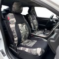 Camerri Canvas Seat Covers Fit For 2016-2023 Toyota Tacoma Crew Cab Double Extended Access Front Pair Black Camouflage 4pcs