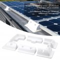 7pcs White Abs Solar Panel Fixing Bracket Kit Roof Corner For Rvs Yachts Bungalows