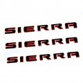 Yoaoo 3x Oem Sierra Red Line Emblem 3d Badges Nameplate For Redline