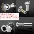 Othmro Safety Door Viewer 35-50mm Silver 200a Durable For Home Office Hotel 2pcs