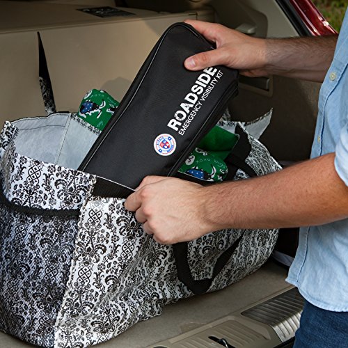 Always Prepared Safety Visibility Kit W Storage Bag 2 X Foldable Emergency Triangles Roadside Warning Light Reflective Vest