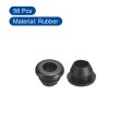 58 Pcs Rubber Grommets 5mm Id 7mm Drill Hole Double Sided Hollow Firewall Plugs Round Electrical Wiring Gasket Black