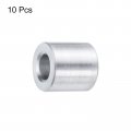 Uxcell 10pcs Aluminum Spacer 4 Bore X 2 Od Length Screw Standoff Bushing Plain Finish Round Metal For 1 Id Screws Bolts And