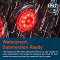 True Mods 8 Pack 2 In Red Round Led Trailer Clearance Side Marker Lights For Rv Dot Fmvss 108 Compliant Ip67 Waterproof With