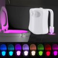 Light Sensor Toilet Bowl Bathroom Night Led 8 Color Lamps Motion Activated Light Waterproof