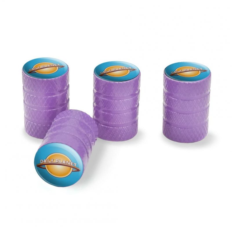 Superman Daily Planet Tire Rim Wheel Aluminum Valve Stem Caps