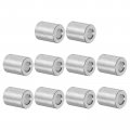 Uxcell 10pcs Aluminum Spacer 5mm Bore 10mm Od 13 2mm Length Screw Standoff Bushing Plain Finish Round For M5 Screws Bolts And 