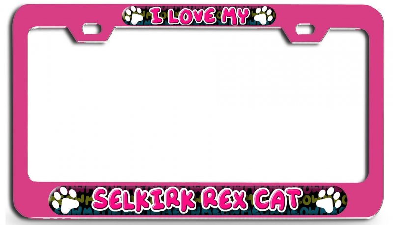 I Love My Selkirk Rex Cat Pn 3d Metal License Plate Frame Auto Suv Truck Tag Holder E77