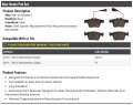 Marketplace Auto Parts Rear Ceramic Brake Pads Set Of 2 Compatible With 2017-2021 Alfa Romeo Giulia W0142-r548416