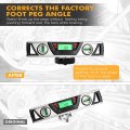 Nicecnc Black Horizontal Angle Flat Footpegs Rally Style Wide Compatible With Ktm 390 Adventure 2020 2021 2022 2023 6061
