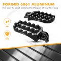 Nicecnc Black Horizontal Angle Flat Footpegs Rally Style Wide Compatible With Ktm 390 Adventure 2020 2021 2022 2023 6061