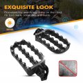 Nicecnc Black Horizontal Angle Flat Footpegs Rally Style Wide Compatible With Ktm 390 Adventure 2020 2021 2022 2023 6061